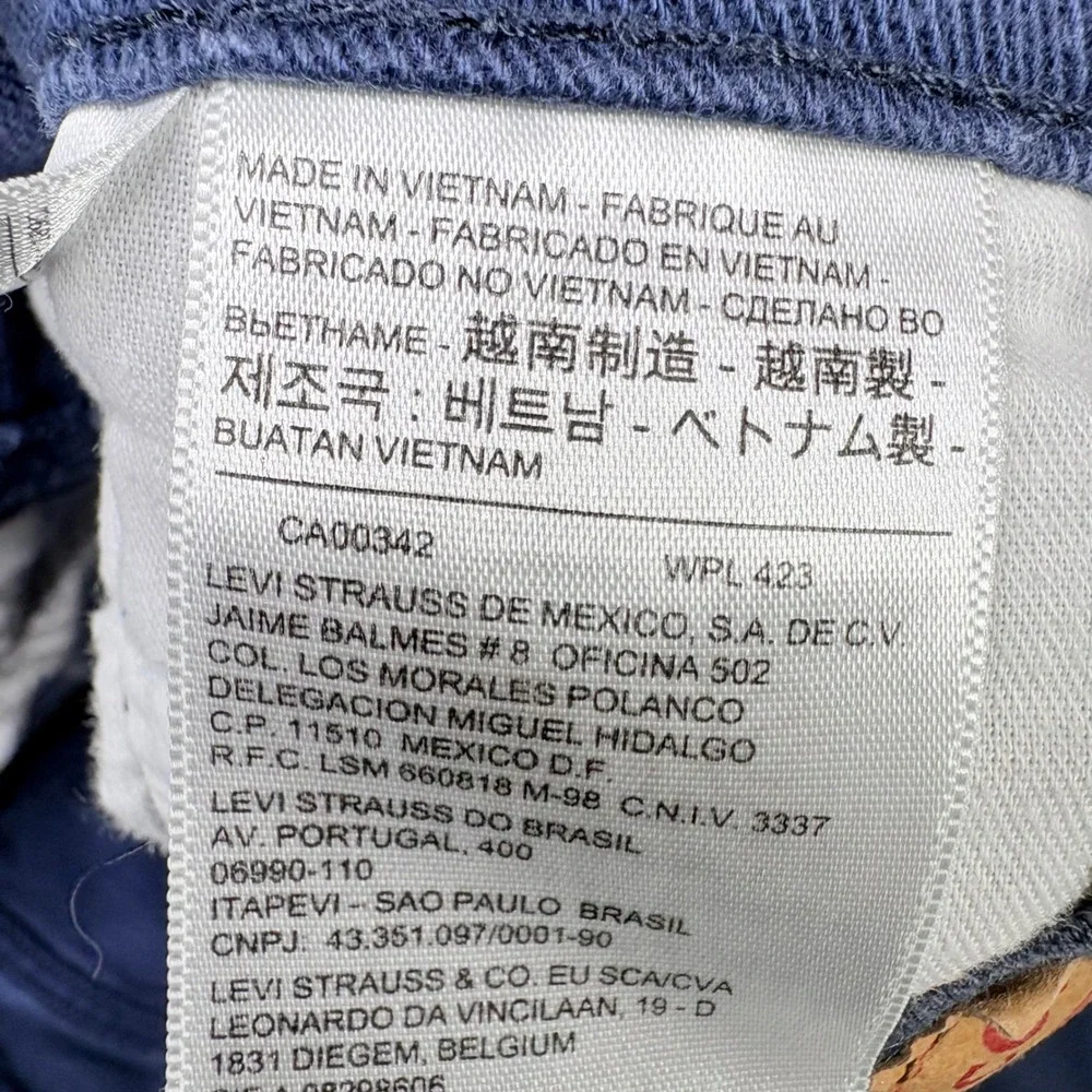 Levis 511 Slim Fit Jeans Mens 31x32 Navy Blue Stretch Denim Pants SPOTS See Pics